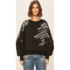 Diesel - Bluza. Białe bluzy damskie Diesel, s, z nadrukiem, z bawełny, bez rękawów, bez kaptura. W wyprzedaży za 599,90 zł.