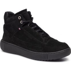 Sneakersy TOMMY HILFIGER - Premium Textured Cupsole High FM0FM02386 Black BDS. Czarne sneakersy męskie TOMMY HILFIGER, bez zapięcia. Za 649,00 zł.