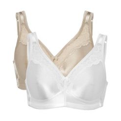 Cellbes Biustonosz 2 Pack beżowy biały female beżowy/biały 75C. Brązowe biustonosze Cellbes, w koronkowe wzory, z koronki. W wyprzedaży za 39,00 zł.