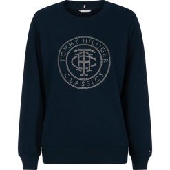 Bluza TOMMY HILFIGER Textured Logo WW0WW27177. Niebieskie bluzy damskie TOMMY HILFIGER, s, bez wzorów, z bawełny, bez rękawów, bez kaptura. W wyprzedaży za 389,00 zł.