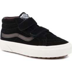Sneakersy VANS - Sk8-Mid Reissue V VN0A3TL4V3Z1 (Mte) Blk/Chocolate Torte. Czarne trampki chłopięce Vans, bez wzorów, z zamszu, bez zapięcia. Za 259,00 zł.