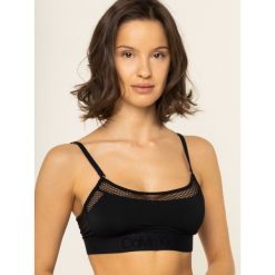 Biustonosz braletka Calvin Klein Underwear 000QF5465E. Czarne topy damskie Calvin Klein Underwear, xs, bez wzorów, bez kołnierzyka. W wyprzedaży za 109,00 zł.