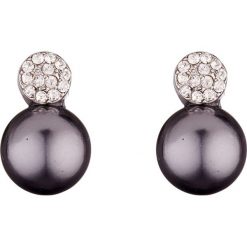 Kolczyki damskie: Kolczyki-wkrętki z kryształkami Swarovski i perłami muszlowymi