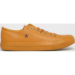 Big Star - Tenisówki. Żółte trampki i tenisówki damskie BIG STAR, bez wzorów, z gumy, na sznurówki. Za 109,90 zł.