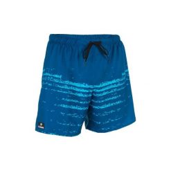 Spodenki surfing krótkie BBS 100 Waves męskie. Niebieskie bokserki męskie marki OLAIAN, m, bez wzorów, z poliesteru, sportowe, na fitness i siłownię. Za 29,99 zł.