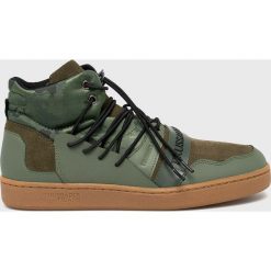 Trussardi Jeans - Buty Sneakers High-Top. Sneakersy męskie Trussardi Jeans, z okrągłym noskiem, bez zapięcia. W wyprzedaży za 299,90 zł.