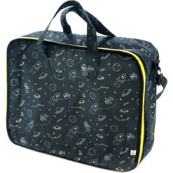 Torba podróżna w kolorze ciemnoniebieskim ze wzorem - (S)50 x (W)38 x (G)18 cm. Niebieskie torby podróżne w paski, z materiału. W wyprzedaży za 159,95 zł.