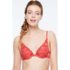 Passionata - Biustonosz. Szare biustonosze bardotka Passionata, z haftami, z elastanu. W wyprzedaży za 79,90 zł.
