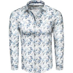 Koszula męska slim z printem Recea. Koszule męskie Recea, xl, z nadrukiem, z bawełny, eleganckie, bez kołnierzyka, bez rękawów. W wyprzedaży za 89,99 zł.