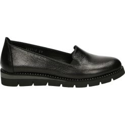Półbuty - 393010R53 BLA. Czarne creepersy damskie Venezia, ze skóry, sportowe. Za 299,00 zł.