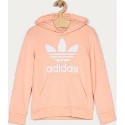 Adidas Originals - Bluza dziecięca 128-164 cm. Różowe bluzy dziewczęce adidas Originals, z nadrukiem, z bawełny, bez rękawów, z kapturem. Za 169,90 zł.
