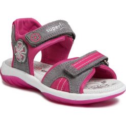 Sandały SUPERFIT - 6-06127-25 M Hellgrau/Rosa. Szare sandały dziewczęce Superfit, ze skóry, bez zapięcia. Za 229,00 zł.