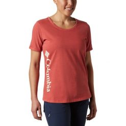 Koszulka damska T-shirt Columbia CSC 1837361602 - czerwony. Czerwone koszulki damskie Columbia, l, bez wzorów, bez kołnierzyka, bez rękawów. Za 146,99 zł.
