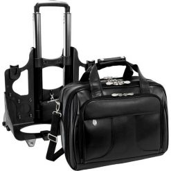 Torba MCKLEIN Chicago 17 cali Czarny. Czarne torby męskie skórzane Mcklein, w paski, z neoprenu, eleganckie, na ramię, duże. Za 1674,99 zł.