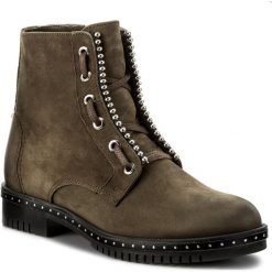 Botki CARINII - B4254 I43-000-PSK-C50. Zielone botki damskie skórzane marki Carinii. W wyprzedaży za 229,00 zł.