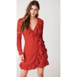 Sukienki: NA-KD Boho Sukienka w groszki – Red