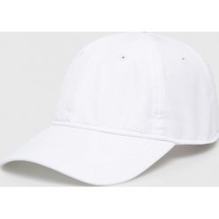 Lacoste - Czapka. Niebieskie czapki męskie Lacoste, bez wzorów, z bawełny. Za 189,90 zł.