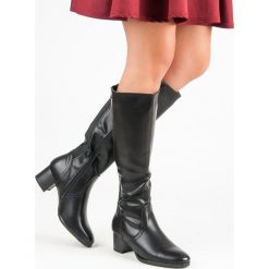 CZARNE KLASYCZNE KOZAKI. Czarne buty zimowe damskie FILIPPO. Za 198,00 zł.
