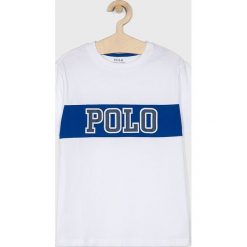 Polo Ralph Lauren - T-shirt dziecięcy 134-176 cm. Białe t-shirty chłopięce Polo Ralph Lauren, z nadrukiem, z bawełny, bez rękawów. Za 139,90 zł.