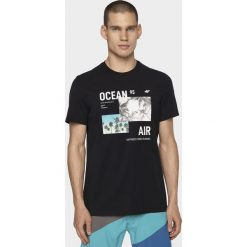T-shirt męski TSM254 - granat. T-shirty męskie 4f, m, bez wzorów, z bawełny, bez kołnierzyka. W wyprzedaży za 39,99 zł.