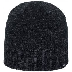 Czapki zimowe męskie: 4F Męska Czapka H4Z17 cam008 Ciemny Szary Melanż L-Xl