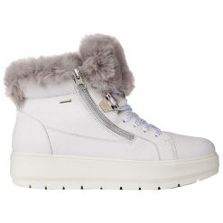 Geox Damskie botki Kaula B Abx D White / Dk Grey D84AWD-046BH-C0672 (rozmiar 40). Szare botki damskie Geox, na zimę, bez obcasa, bez zapięcia. Za 652,00 zł.