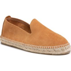 Espadryle MANEBI - Slippers M W 1.1 C0 Cuero. Pomarańczowe espadryle damskie Manebi, bez wzorów, ze skóry, bez obcasa. W wyprzedaży za 259,00 zł.
