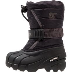 Sorel FLURRY Śniegowce black/city grey. Czarne buty zimowe damskie Sorel, z materiału. W wyprzedaży za 153,30 zł.