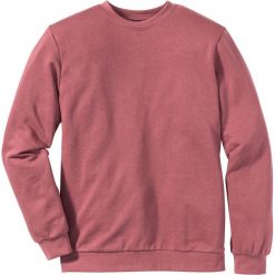 Bluza z okrągłym dekoltem bonprix jeżynowy. Różowe bluzy męskie bonprix, s, bez wzorów, z dzianiny, z okrągłym kołnierzem, bez rękawów, bez kaptura. Za 44,99 zł.