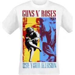 Guns N' Roses Use your illusion T-Shirt biały. Białe t-shirty męskie z nadrukiem marki Guns N' Roses, m. Za 74,90 zł.