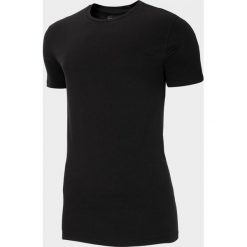 T-shirt męski TSM600 - głęboka czerń - Outhorn. Pomarańczowe koszulki męskie Outhorn, m, bez wzorów, bez kołnierzyka. Za 29,99 zł.