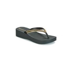Japonki Ipanema MESH IV PLAT. Czarne klapki damskie marki Ipanema, bez wzorów, z meshu, bez obcasa. Za 129,00 zł.
