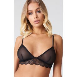Biustonosze bardotka: NA-KD Lingerie Siateczkowy biustonosz – Black