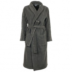 Calvin Klein szlafrok damski M-L szary. Szare szlafroki damskie Calvin Klein, s, bez wzorów, bez rękawów, bez kaptura. Za 449,00 zł.