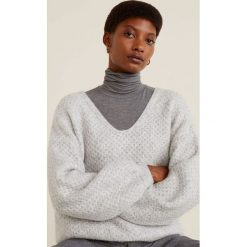 Mango - Sweter. Szare swetry damskie Mango, s, bez wzorów, z poliesteru, bez rękawów, bez kaptura. W wyprzedaży za 69,90 zł.