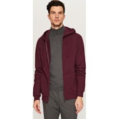 Bluzy męskie: Rozpinana bluza dresowa basic - Bordowy