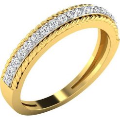 Złoty pierścionek z diamentami. Żółte pierścionki damskie Art of Diamond & Co., z diamentem, złote. W wyprzedaży za 1398,95 zł.