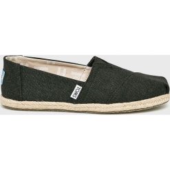 Toms - Espadryle. Czarne espadryle damskie marki Toms, bez wzorów, z gumy, bez obcasa. Za 249,90 zł.