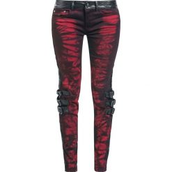 Rock Rebel by EMP Megan Spodnie damskie czerwony/czarmy. Czerwone rurki damskie Rock Rebel by EMP, w paski. Za 284,90 zł.
