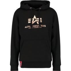 Bejsbolówki męskie: Alpha Industries BASIC HOODY Bluza z kapturem black copper
