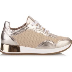 Sneakersy złote. Żółte sneakersy damskie Arturo Vicci, ze skóry. Za 249,00 zł.