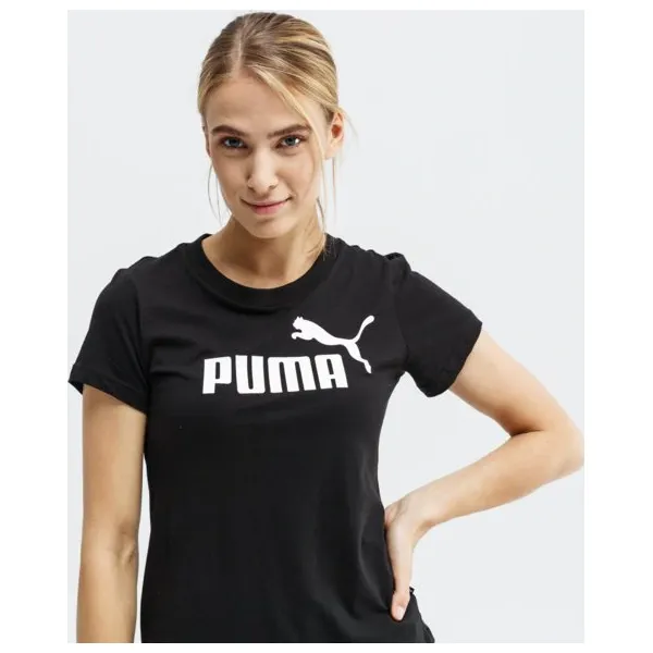Puma Koszulka Ss Amplified , czarny, rozmiar XS. Czarne koszulki damskie Puma, s, z aplikacjami, z bawełny, bez kołnierzyka. Za 99,99 zł.