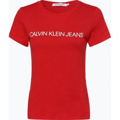 Calvin Klein Jeans - T-shirt damski, czerwony. Niebieskie t-shirty damskie marki Orsay, xs, w grochy, z dzianiny. Za 129,95 zł.