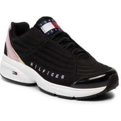 Sneakersy TOMMY JEANS - Heritage Tommy Jeans Sneaker EN0EN00662 Black/Orchid Bouquet 0GS. Czarne półbuty damskie Tommy Jeans, z jeansu. Za 539,00 zł.
