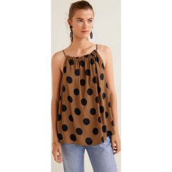 Mango - Top July. Różowe topy damskie Mango, l, z materiału, z okrągłym kołnierzem. Za 89,90 zł.