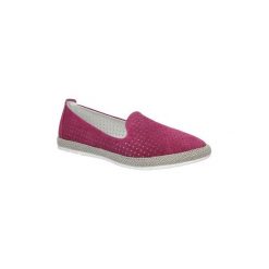 Espadryle damskie: Espadryle Casu Różowe półbuty espadryle skórzane ażurowe DP081/18PI