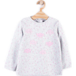 Sukienka. Szare bluzy dziewczęce rozpinane TEA TIME, z bawełny, z długim rękawem, długie. Za 85,90 zł.