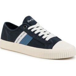 Trampki PEPE JEANS - Malibu Summer PMS30631 Navy 595. Niebieskie półbuty męskie Pepe Jeans, bez wzorów, z jeansu, klasyczne, bez zapięcia. W wyprzedaży za 219,00 zł.