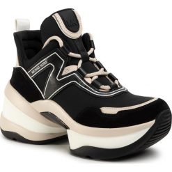 Sneakersy MICHAEL MICHAEL KORS - Olympia Trainer 43R0OLFS1D Black. Czarne półbuty damskie MICHAEL Michael Kors, z zamszu. Za 919,00 zł.
