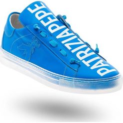 SNEAKERSY Patrizia Pepe. Niebieskie sneakersy damskie ze skóry. Za 593,40 zł.